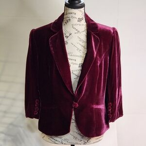 LOFT Velvet Wine Women's Blazer